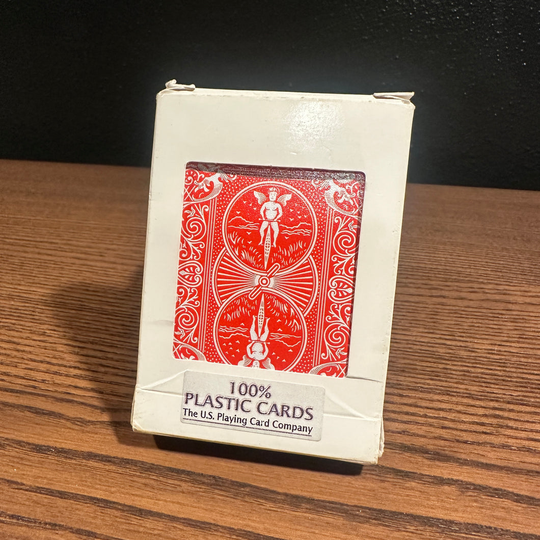 100% Plastic Card Deck (Red Bicycle Backs) missing 7 of diamonds (#13 Bin1)